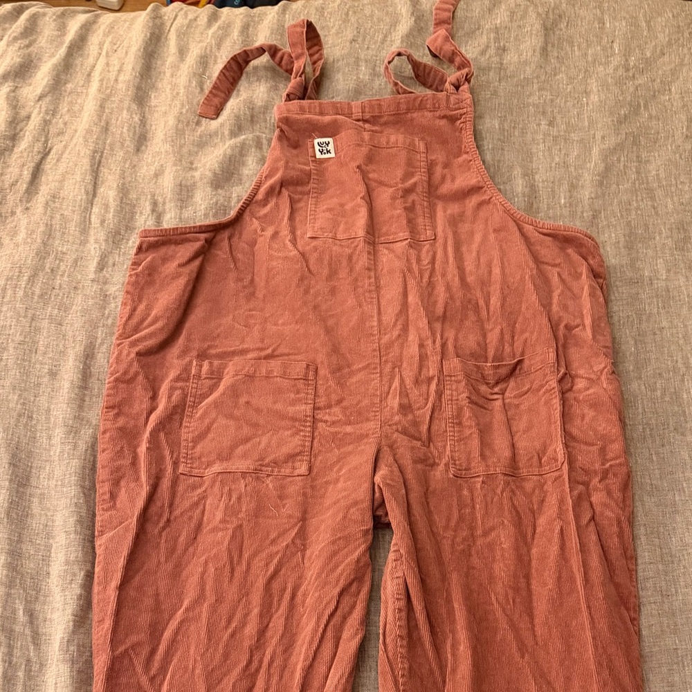 Lucy & Yak Mauve Original Dungarees in Corduroy